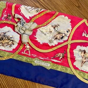 Vintage Hermes Charreada Silk Scarf